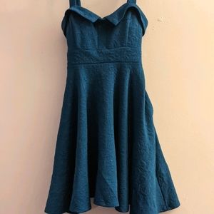Textured Blue Dress